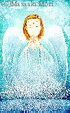 冬の天使絵／水彩画